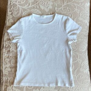GAP White Short-Sleeve Crewneck Tee